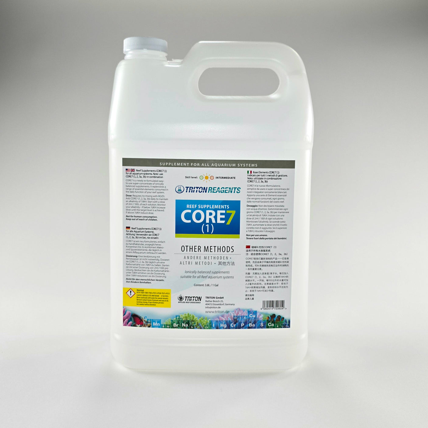 Core7 Reef Supplements- Other Methods, 3.8L/ 1gal (Sold in parts)
