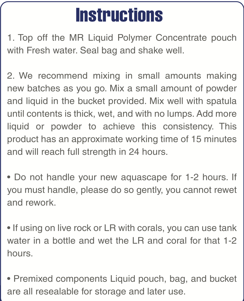 E-Marco-400 Aquascaping Mortar Complete Kit - Natural or Coralline