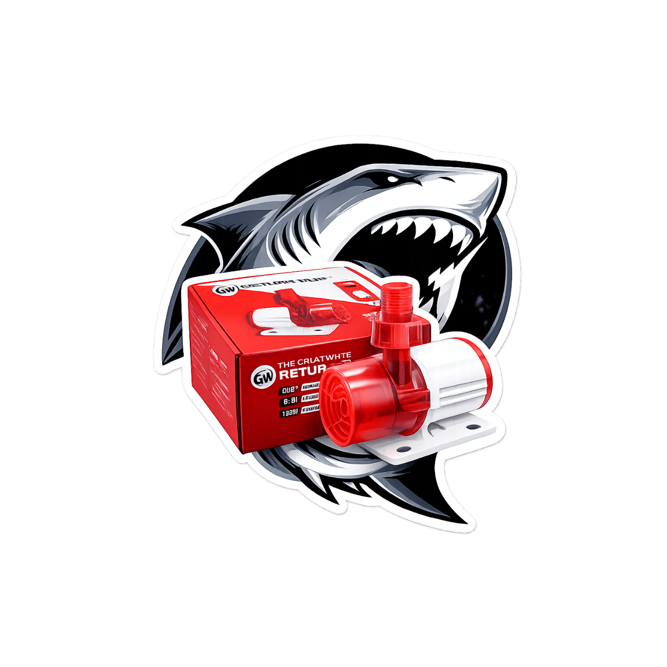 Great White Return Pump Sticker