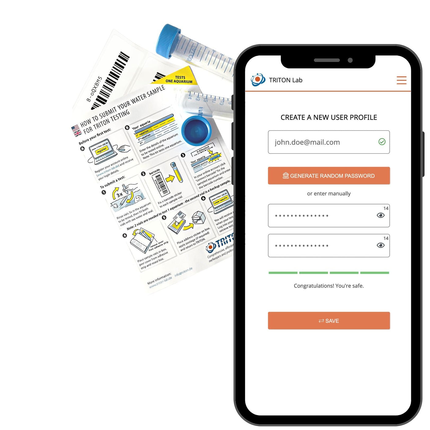 Triton Lab ICP-OES test - Laboratory Seawater Analysis - FREE return shipping