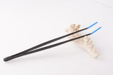 All purpose tongs 12"  Stainless Steel, Black Oxidized, rubber coated tips