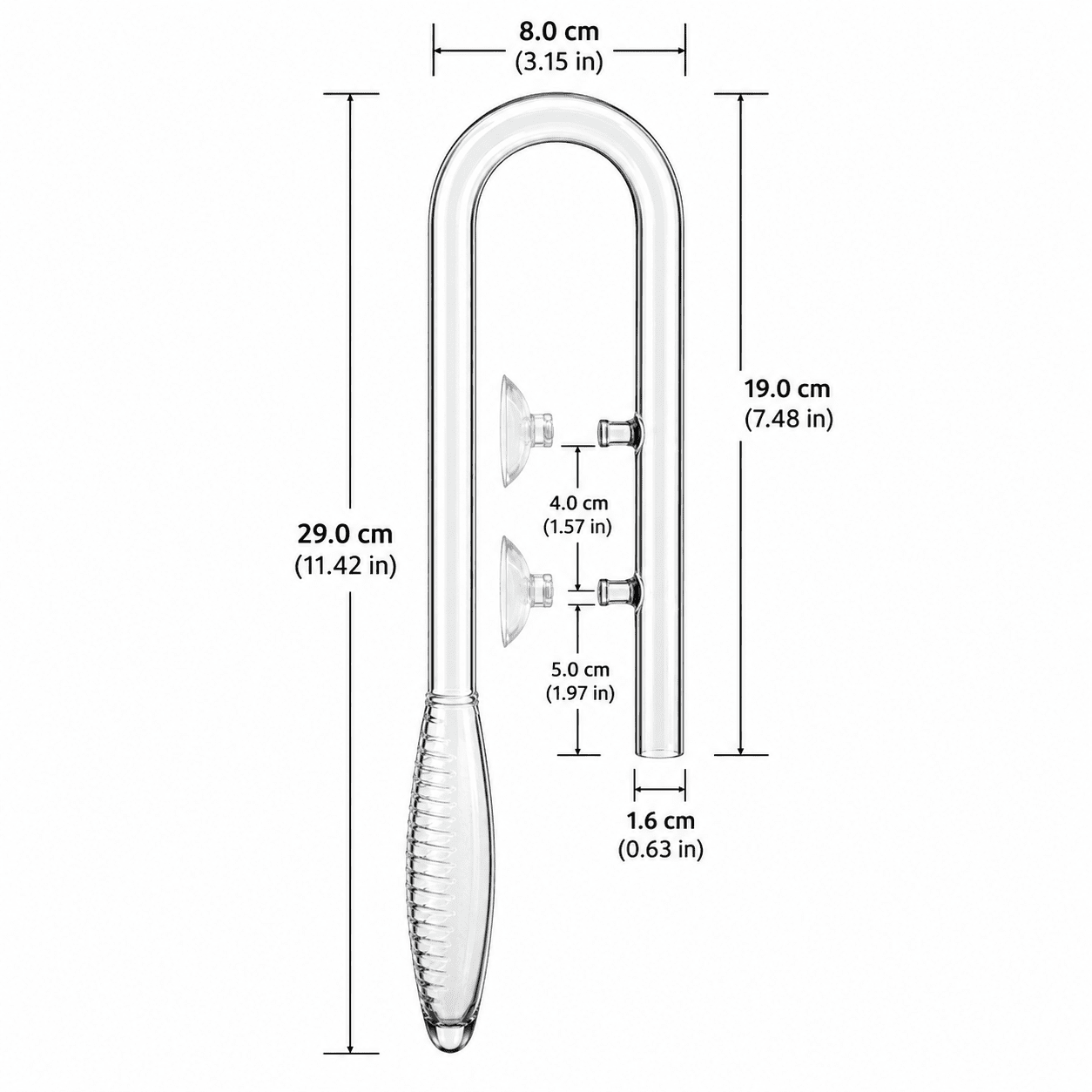 Glass Inlet Wide Mouth