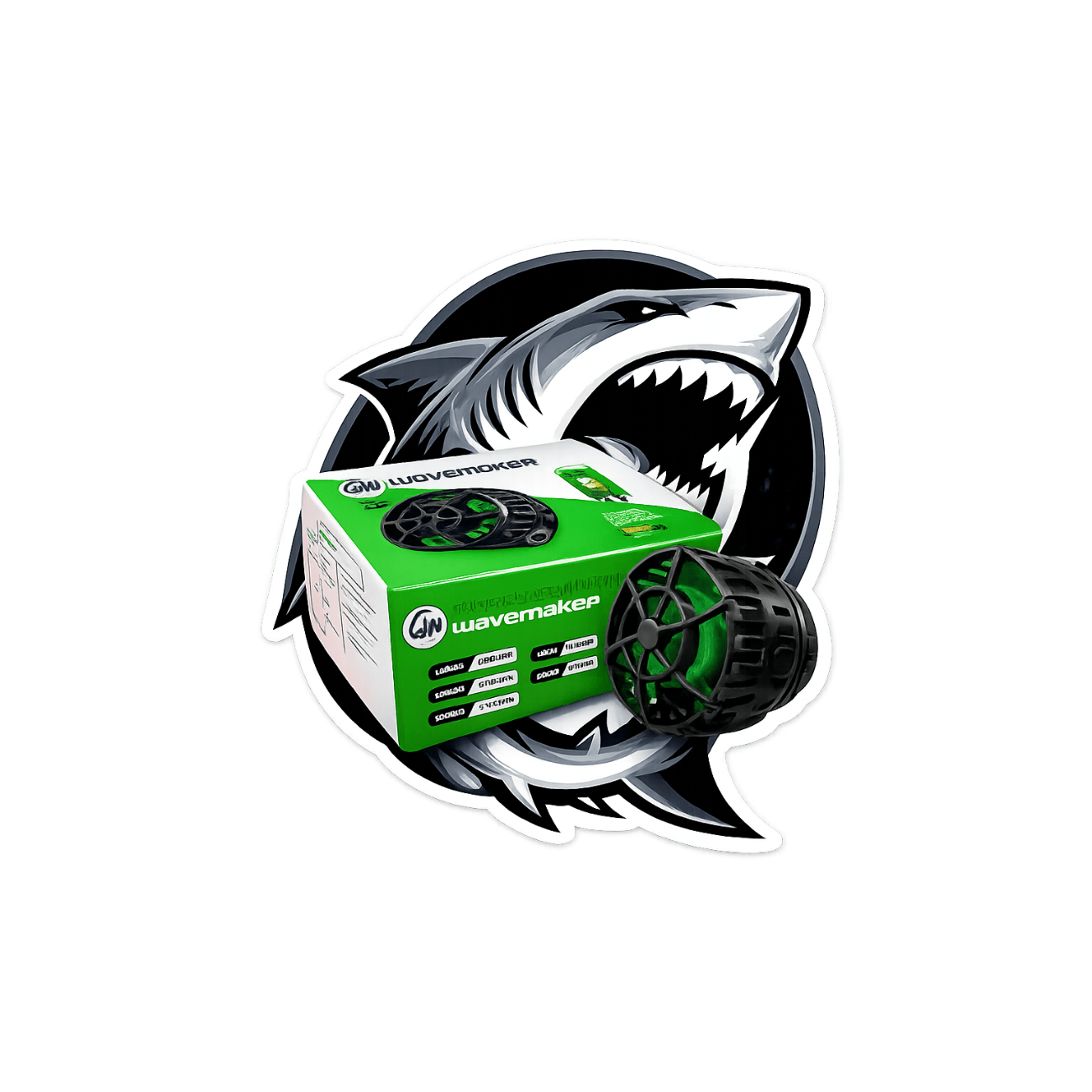 Great White Wave Maker Sticker