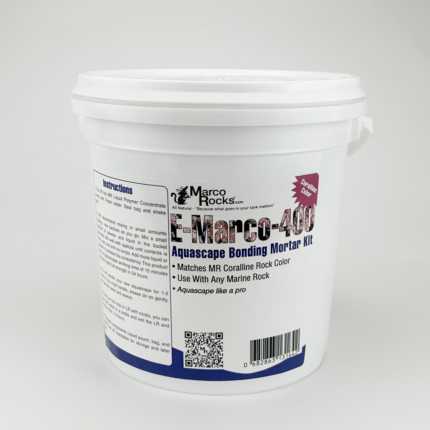 E-Marco-400 Aquascaping Mortar Complete Kit - Natural or Coralline