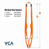 VCA XXL Never Rust Aquarium Tweezers