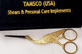 Stork Scissor 6" gold plated (from USA)