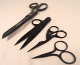 Sewing Scissor collection of 4 (matte black premium)