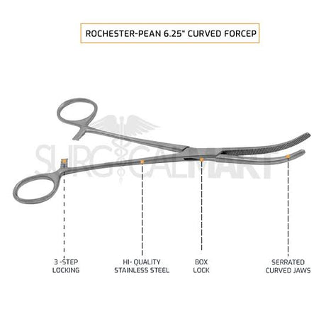 Hemostat Rochester Pean 7.25"