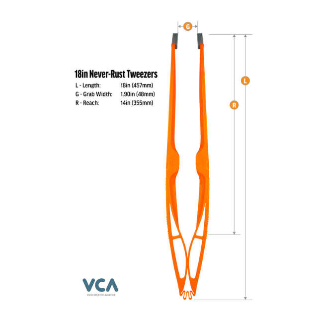 VCA XXL Never Rust Aquarium Tweezers